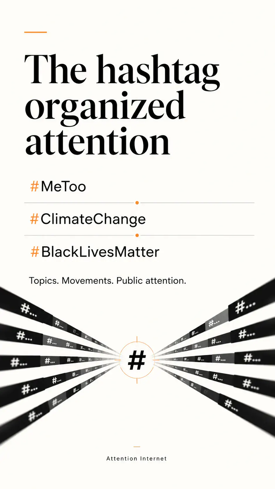 The hashtag organised attention